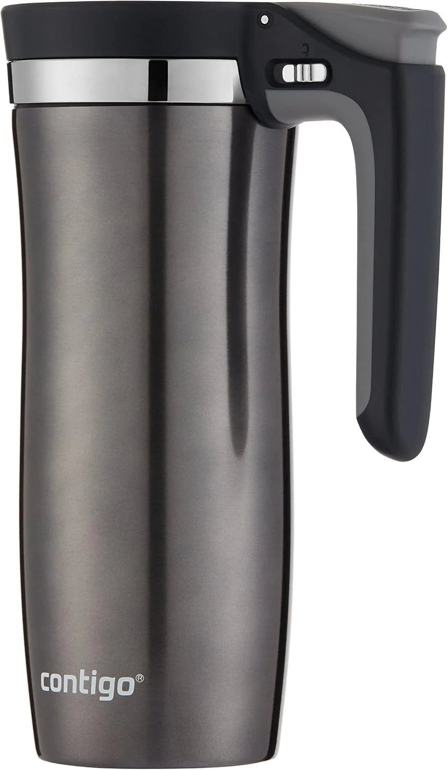 Contigo Stainless Steel Handled AUTOSEAL Travel Mug 16 oz | Leak-Proof | Easy-Clean Lid | For Coffee | Pack of 4