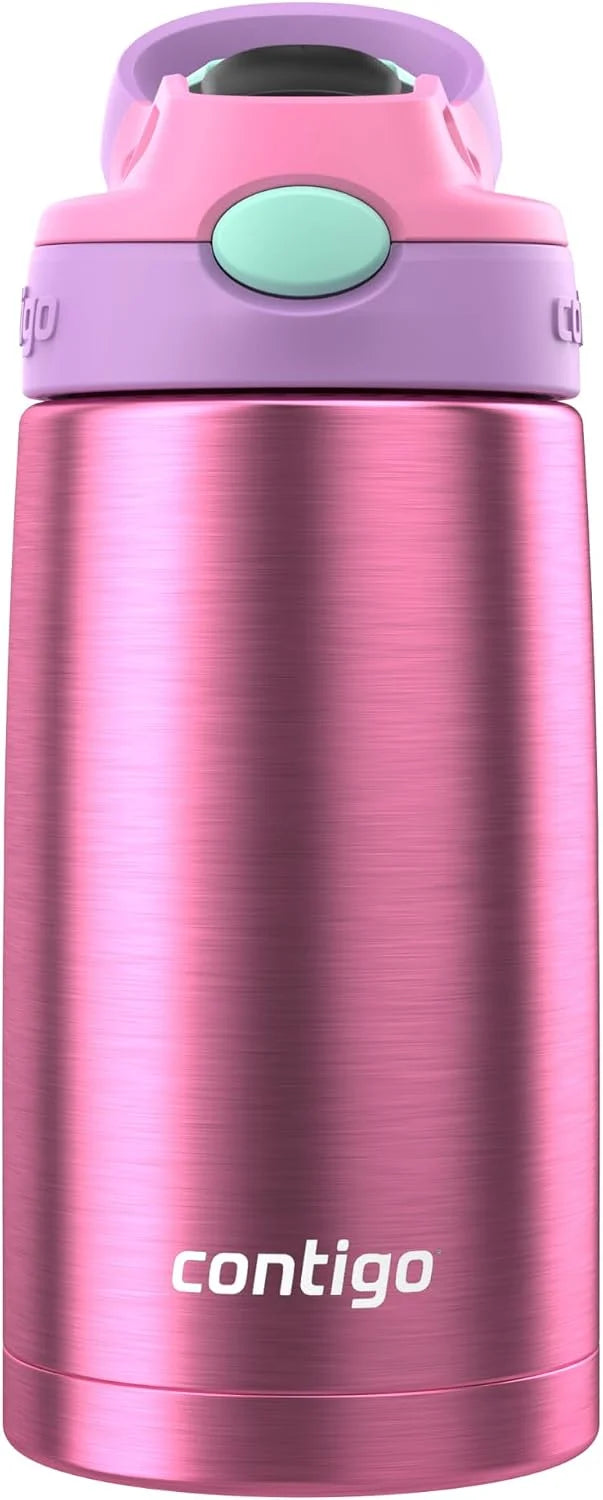 Contigo AUTOSPOUT Water Bottle, 13 oz, Coral Blue/Poppy