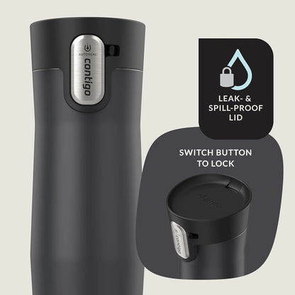 Contigo AUTOSEAL West Loop Vacuum-Insulated Stainless Steel Travel Mug with Easy-Clean Lid 24 oz Crystal Agave