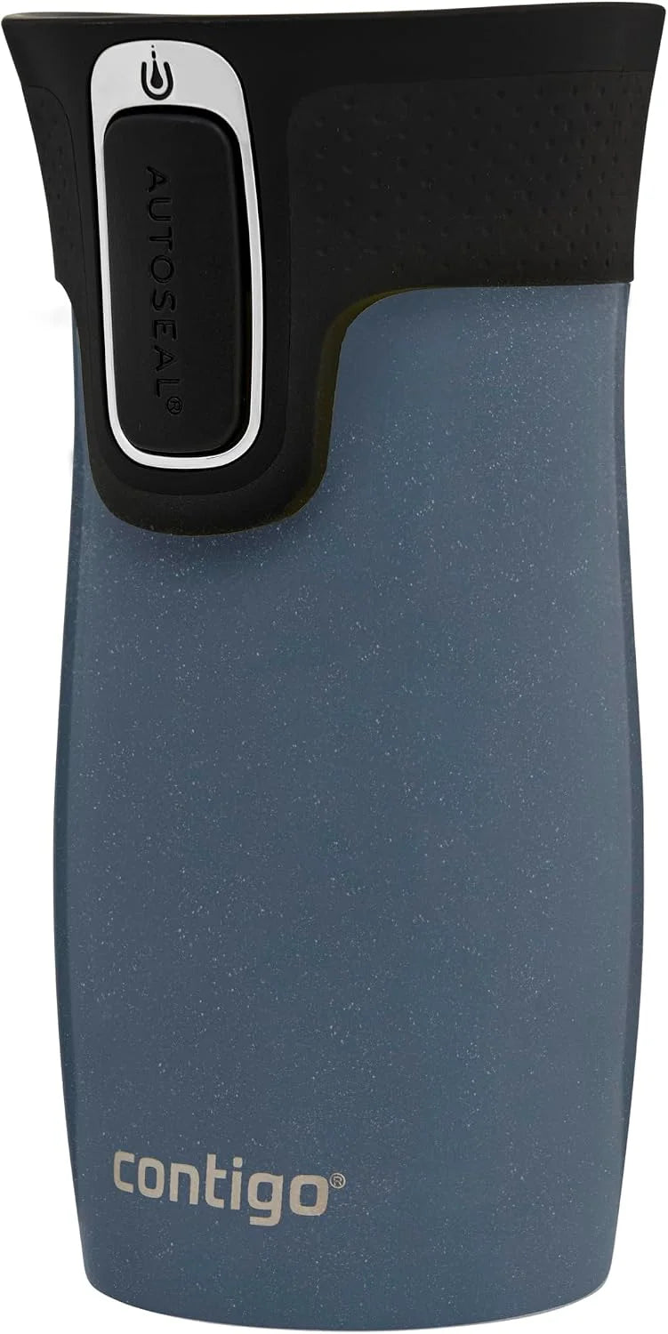 Contigo West Loop Mini Autoseal Travel Mug | Stainless Steel Thermal Mug | Vacuum Flask | Leakproof Tumbler | Coffee to go Mug with BPA Free Easy-Clean Lid | Lakeside | 300 ml