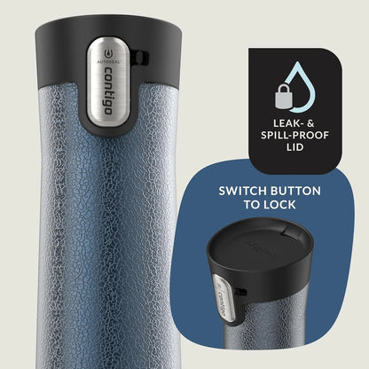 Contigo AUTOSEAL West Loop Vacuum-Insulated Stainless Steel Travel Mug with Easy-Clean Lid 24 oz Crystal Agave