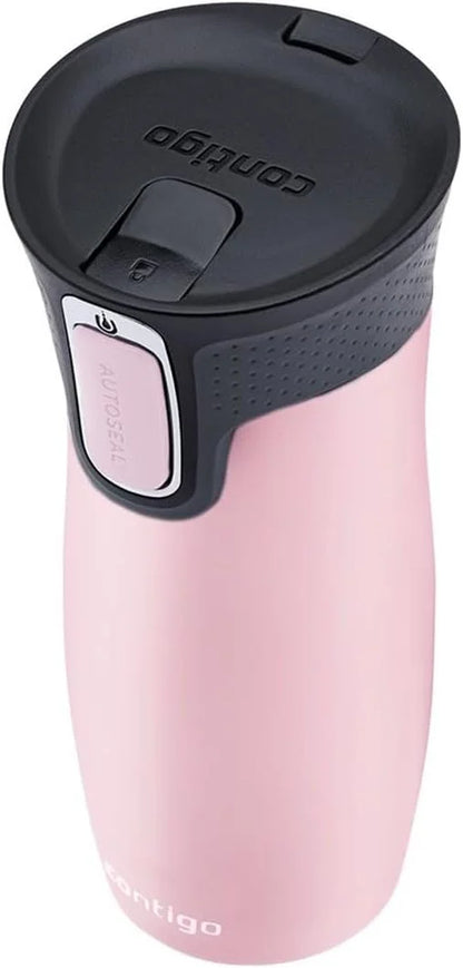 Contigo West Loop Autoseal Travel Mug, Stainless Steel Thermal Mug, Vacuum Flask, Leakproof Tumbler, Coffee Mug with BPA-Free Easy-Clean Lid