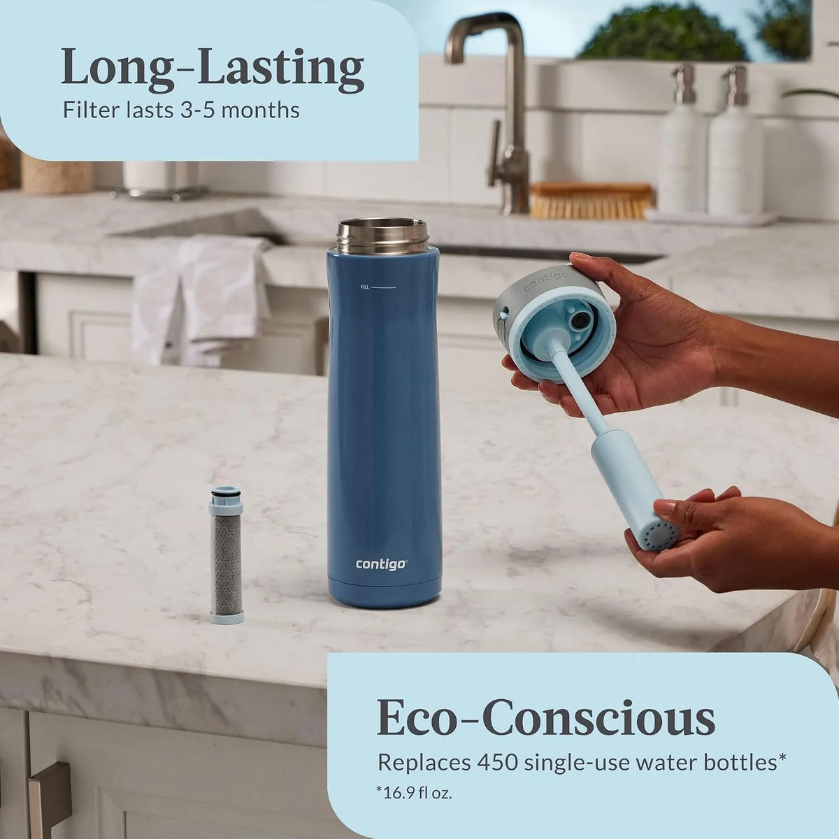 Contigo Wells Chill Filtered Water Bottle