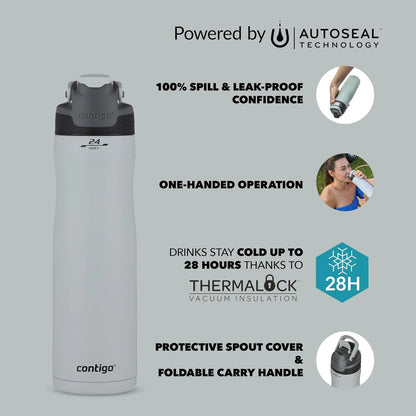 Contigo Autoseal Chill Insulated Water Bottle | 28h cold | 720 ml