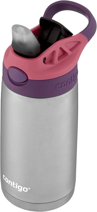 Contigo AUTOSPOUT Water Bottle, 13 oz, Coral Blue/Poppy