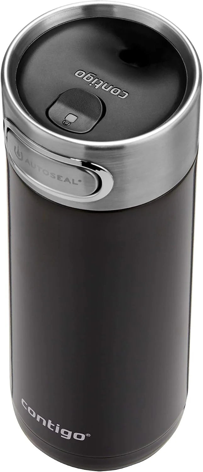 Luxe Autoseal Travel Mug, Stainless Steel Thermal Mug, Vacuum Flask, Leakproof Tumbler, Dishwasher Safe, Coffee Mug with BPA Free Easy-Clean Lid, 360 ml