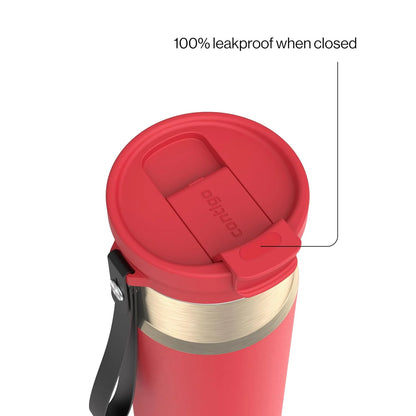 Contigo DualSip 24 oz Stainless Steel Vacuum-Insulated Water Bottle with Carry Strap & 2-in-1 Leakproof Lid (Straw or Spout), BPA-Free & Lead-Free, Dishwasher Safe