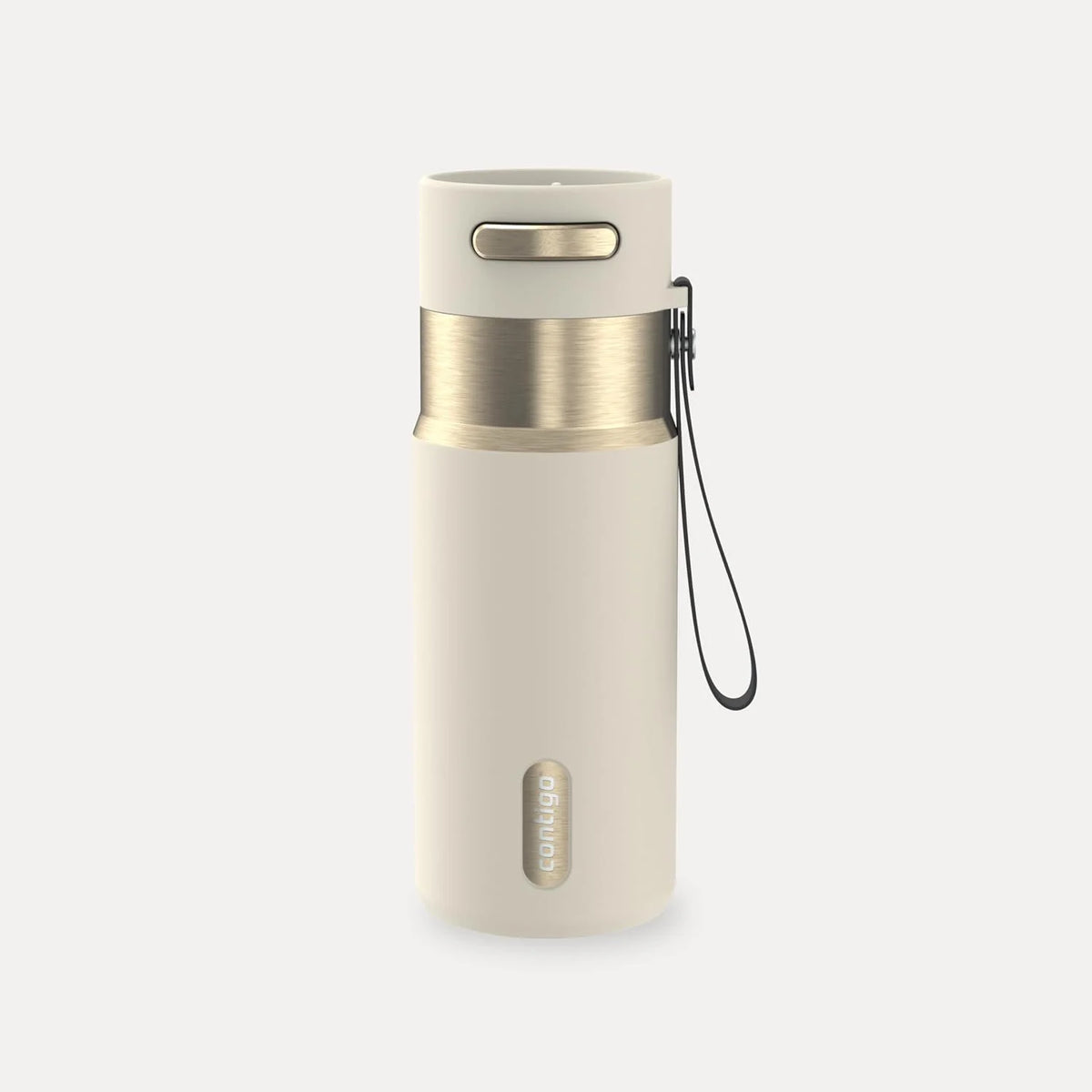 Contigo AutoSeal 24 oz Stainless Steel Vacuum-Insulated Water Bottle with Leakproof Push-Button Spout & Lock, Carry Strap, BPA-Free & Lead-Free, Dishwasher Safe