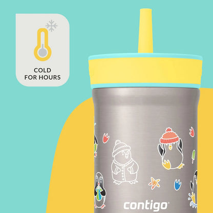 Contigo Leighton Insulated Straw Tumbler, 12 oz, Spacecraft/Juniper Lid