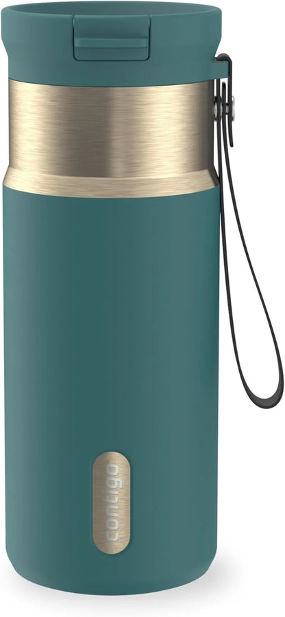 Contigo SnapSeal 24 oz Stainless Steel Vacuum-Insulated Water Bottle with Leakproof AutoClose Lid, Carry Strap & Reusable Straw, BPA-Free & Lead-Free, Dishwasher Safe