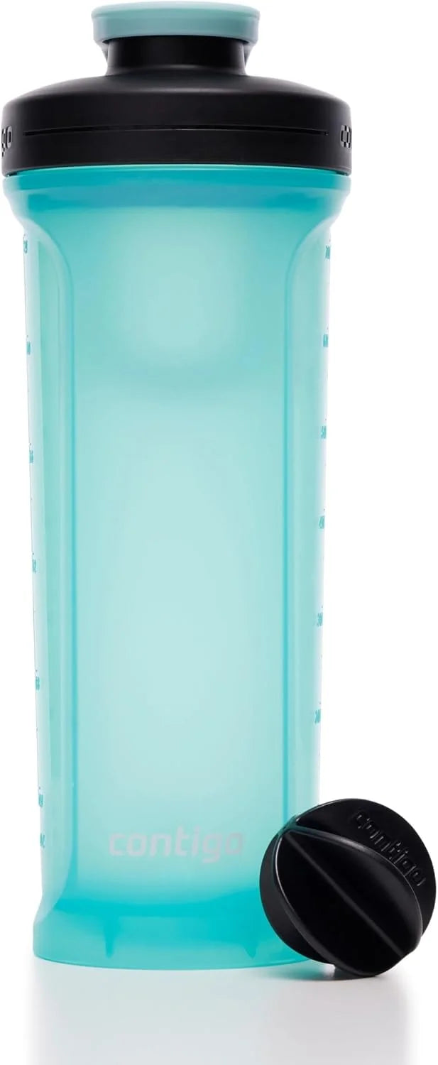 Contigo Shake & Go 2.0 Protein Shaker Bottle with Mixer Ball | Large BPA Free Blender | Ideal for Protein Powder, Nutrition Shakes or Smoothies | Leak Proof Sports Bottle | 820 ml