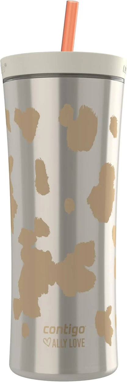 Contigo x Ally Love Shake & Go Tumbler, Autoclose Lid, Leak Proof, 20oz, Licorice