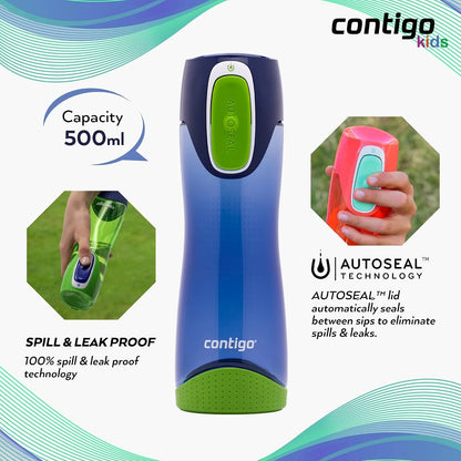 Contigo Swish Autoseal Water Bottle, Large BPA Free Drinking Bottle, Leakproof Gym Bottle, Ideal for Sports, Running, Bike, Running, Hiking