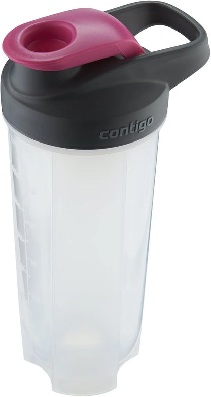 Contigo Shake & Go Fit Shaker Bottle, 28 oz., Neon Pink Lid
