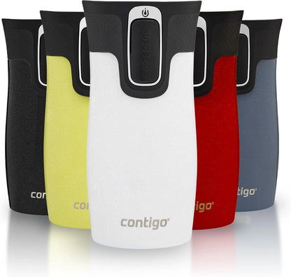 Contigo West Loop Mini Autoseal Travel Mug | Stainless Steel Thermal Mug | Vacuum Flask | Leakproof Tumbler | Coffee to go Mug with BPA Free Easy-Clean Lid | Lakeside | 300 ml
