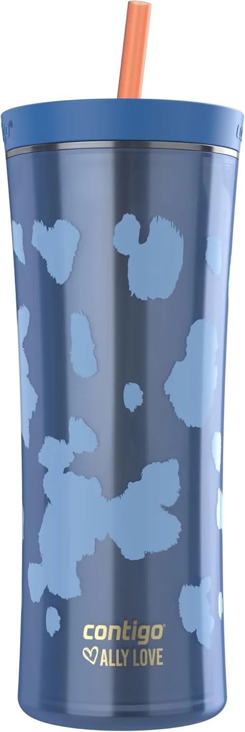 Contigo x Ally Love Shake & Go Tumbler, Autoclose Lid, Leak Proof, 20oz, Licorice