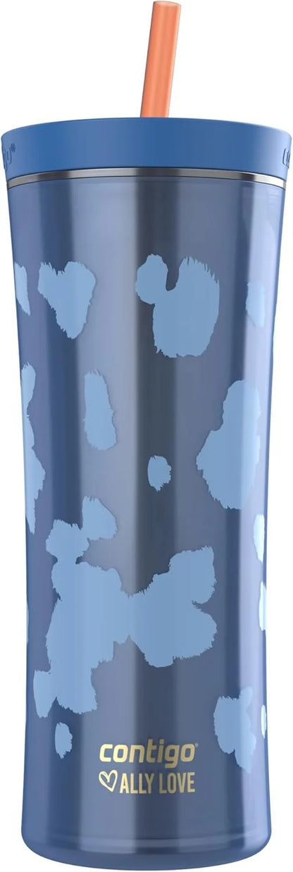 Contigo x Ally Love Shake & Go Tumbler, Autoclose Lid, Leak Proof, 20oz, Licorice