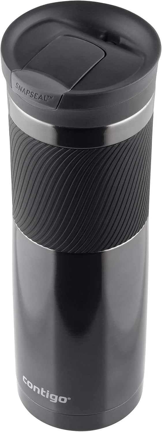 Contigo Byron Snapseal Travel Mug, Stainless Steel Thermal mug, vacuum flask, leakproof tumbler, coffee mug with BPA free Easy-Clean Lid, 470 ml, Vivacious