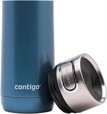 Contigo Luxe Autoseal 360 ml Stainless Steel Thermal Mug, Vacuum Flask, Leakproof Tumbler, Dishwasher Safe, Coffee Mug with BPA Free Easy-Clean Lid, Cornflower