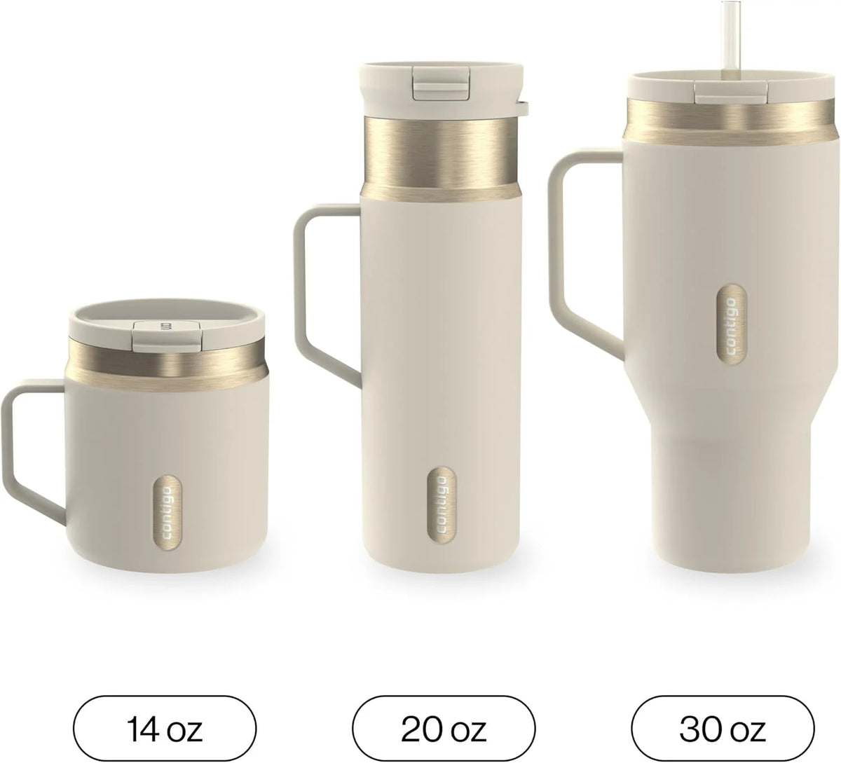 Contigo SnapSeal 30 oz Stainless Steel Vacuum-Insulated Tumbler with Handle & Reusable Straw, Leakproof AutoClose Lid, Cup Holder Friendly, BPA-Free & Lead-Free, Dishwasher Safe