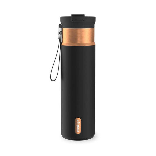 Contigo DualSip 24 oz Stainless Steel Vacuum-Insulated Water Bottle with Carry Strap & 2-in-1 Leakproof Lid (Straw or Spout), BPA-Free & Lead-Free, Dishwasher Safe