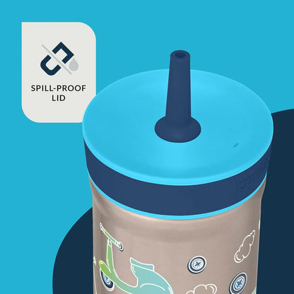 Contigo Leighton Insulated Straw Tumbler, 12 oz, Spacecraft/Juniper Lid