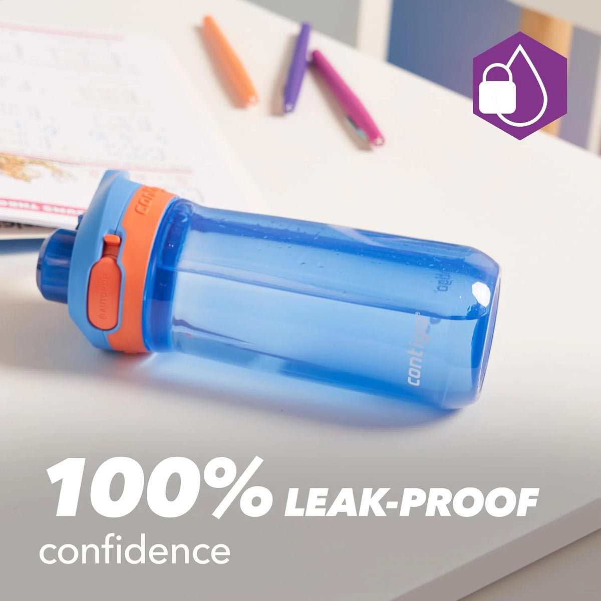 Contigo Jessie Autopop Kids Drinking Water Bottle | Leakproof | 420 ml