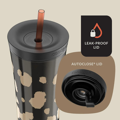 Contigo x Ally Love Shake & Go Tumbler, Autoclose Lid, Leak Proof, 20oz, Licorice