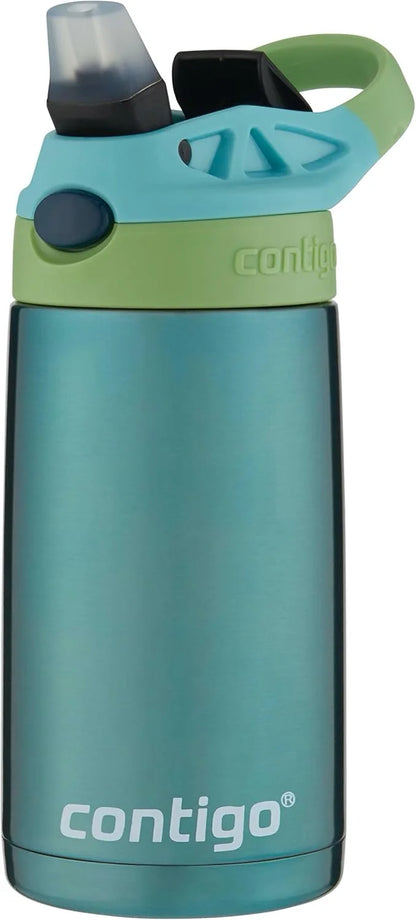 Contigo AUTOSPOUT Water Bottle, 13 oz, Coral Blue/Poppy
