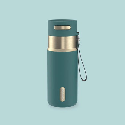 Contigo AutoSeal 24 oz Stainless Steel Vacuum-Insulated Water Bottle with Leakproof Push-Button Spout & Lock, Carry Strap, BPA-Free & Lead-Free, Dishwasher Safe