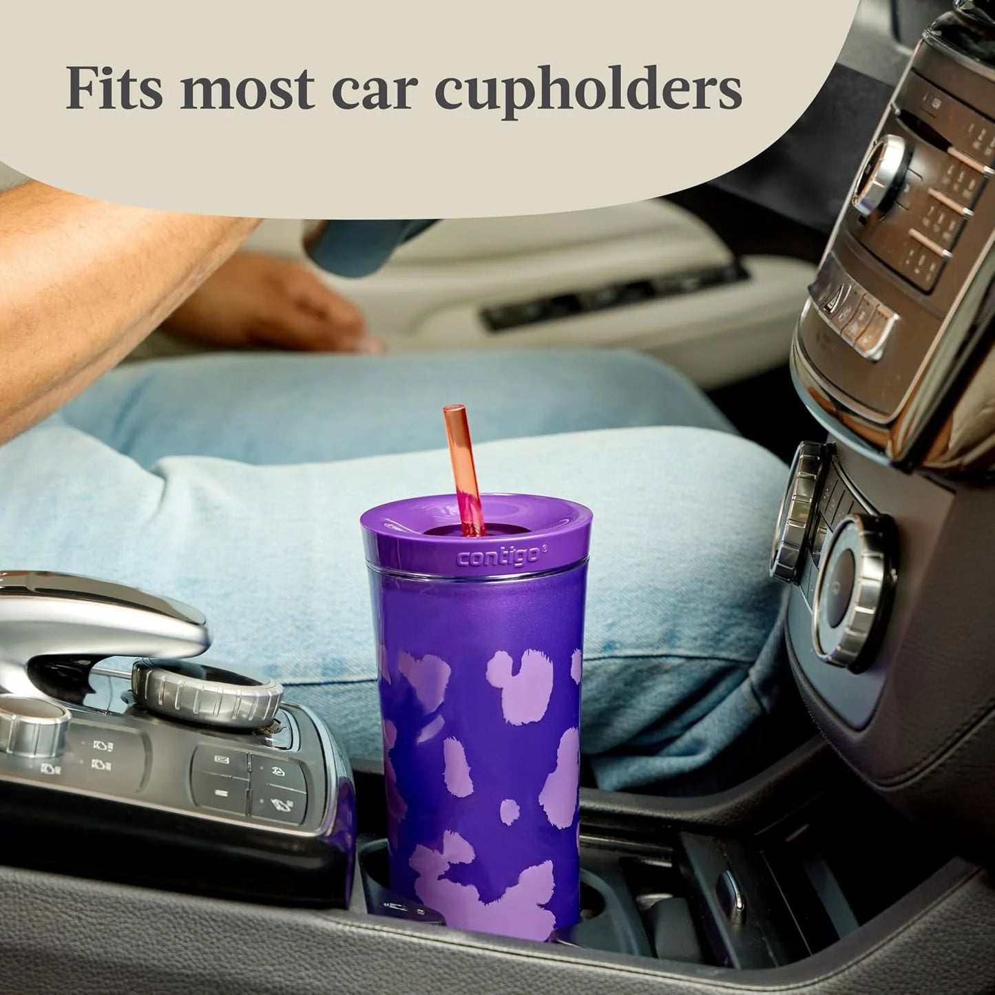 Contigo x Ally Love Shake & Go Tumbler, Autoclose Lid, Leak Proof, 20oz, Licorice