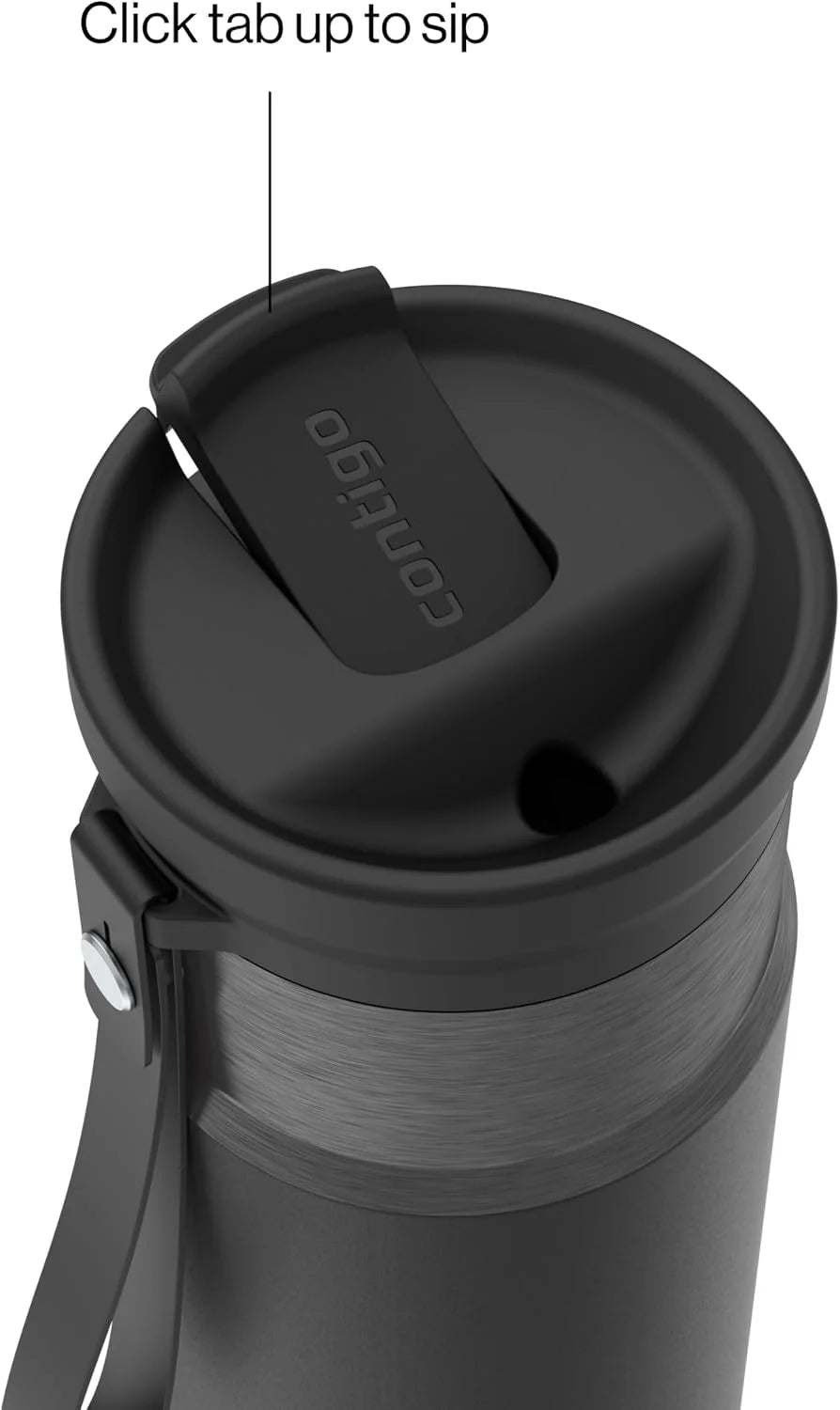 Contigo SnapSeal 24 oz Stainless Steel Vacuum-Insulated Water Bottle with Leakproof AutoClose Lid, Carry Strap & Reusable Straw, BPA-Free & Lead-Free, Dishwasher Safe