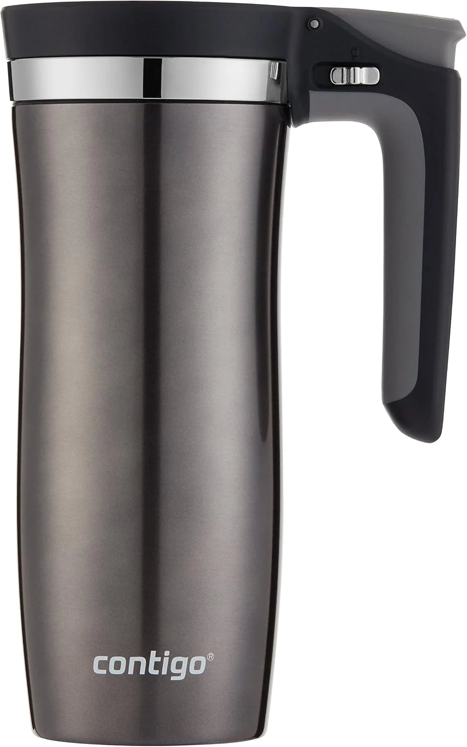 Contigo Stainless Steel Handled AUTOSEAL Travel Mug 16 oz | Leak-Proof | Easy-Clean Lid | For Coffee | Pack of 4