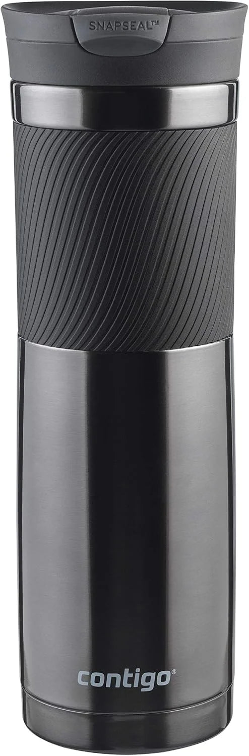 Contigo Byron Snapseal Travel Mug, Stainless Steel Thermal mug, vacuum flask, leakproof tumbler, coffee mug with BPA free Easy-Clean Lid, 470 ml, Vivacious