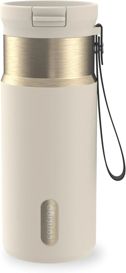 Contigo SnapSeal 24 oz Stainless Steel Vacuum-Insulated Water Bottle with Leakproof AutoClose Lid, Carry Strap & Reusable Straw, BPA-Free & Lead-Free, Dishwasher Safe