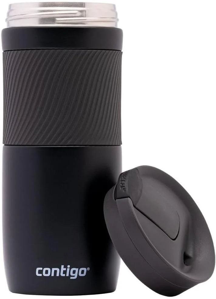 Contigo Byron Snapseal Travel Mug, Stainless Steel Thermal mug, vacuum flask, leakproof tumbler, coffee mug with BPA free Easy-Clean Lid, 470 ml, Vivacious