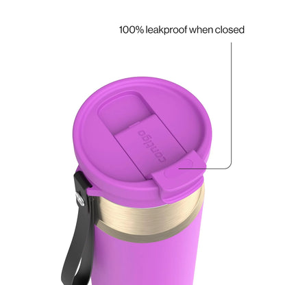 Contigo DualSip 24 oz Stainless Steel Vacuum-Insulated Water Bottle with Carry Strap & 2-in-1 Leakproof Lid (Straw or Spout), BPA-Free & Lead-Free, Dishwasher Safe