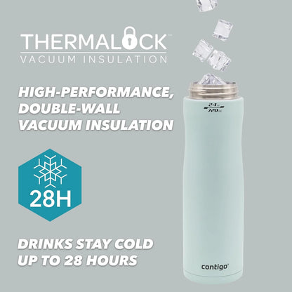 Contigo Autoseal Chill Insulated Water Bottle | 28h cold | 720 ml
