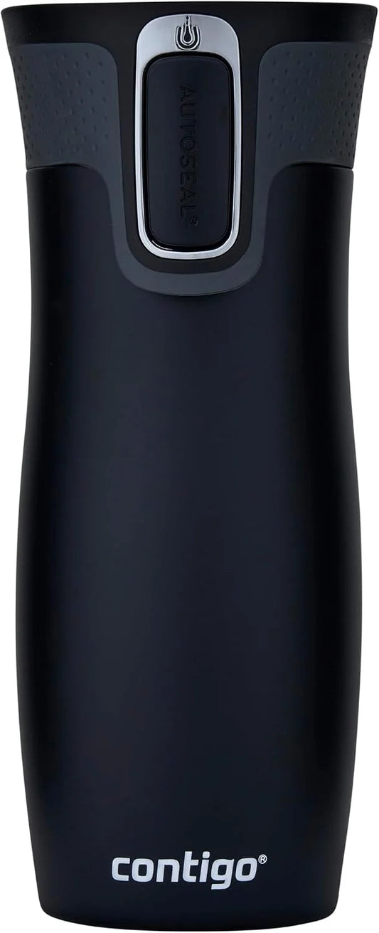 Contigo West Loop Autoseal Travel Mug, Stainless Steel Thermal Mug, Vacuum Flask, Leakproof Tumbler, Coffee Mug with BPA-Free Easy-Clean Lid