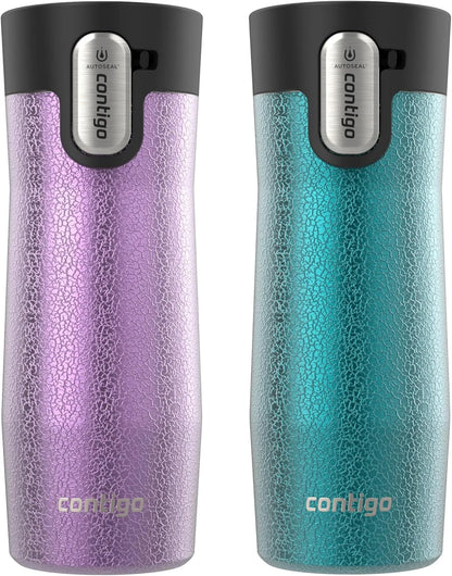 Contigo AUTOSEAL West Loop Vacuum-Insulated Stainless Steel Travel Mug with Easy-Clean Lid 24 oz Crystal Agave