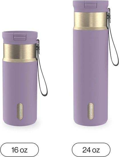 Contigo SnapSeal 24 oz Stainless Steel Vacuum-Insulated Water Bottle with Leakproof AutoClose Lid, Carry Strap & Reusable Straw, BPA-Free & Lead-Free, Dishwasher Safe