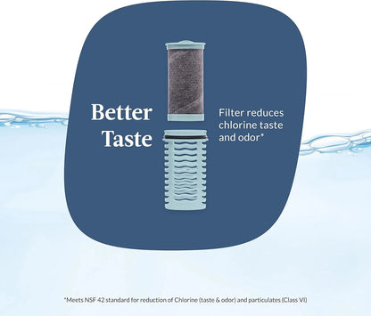 Contigo Clybourn Chill Stainless Steel Filter Water Bottle, 24 oz, Salt