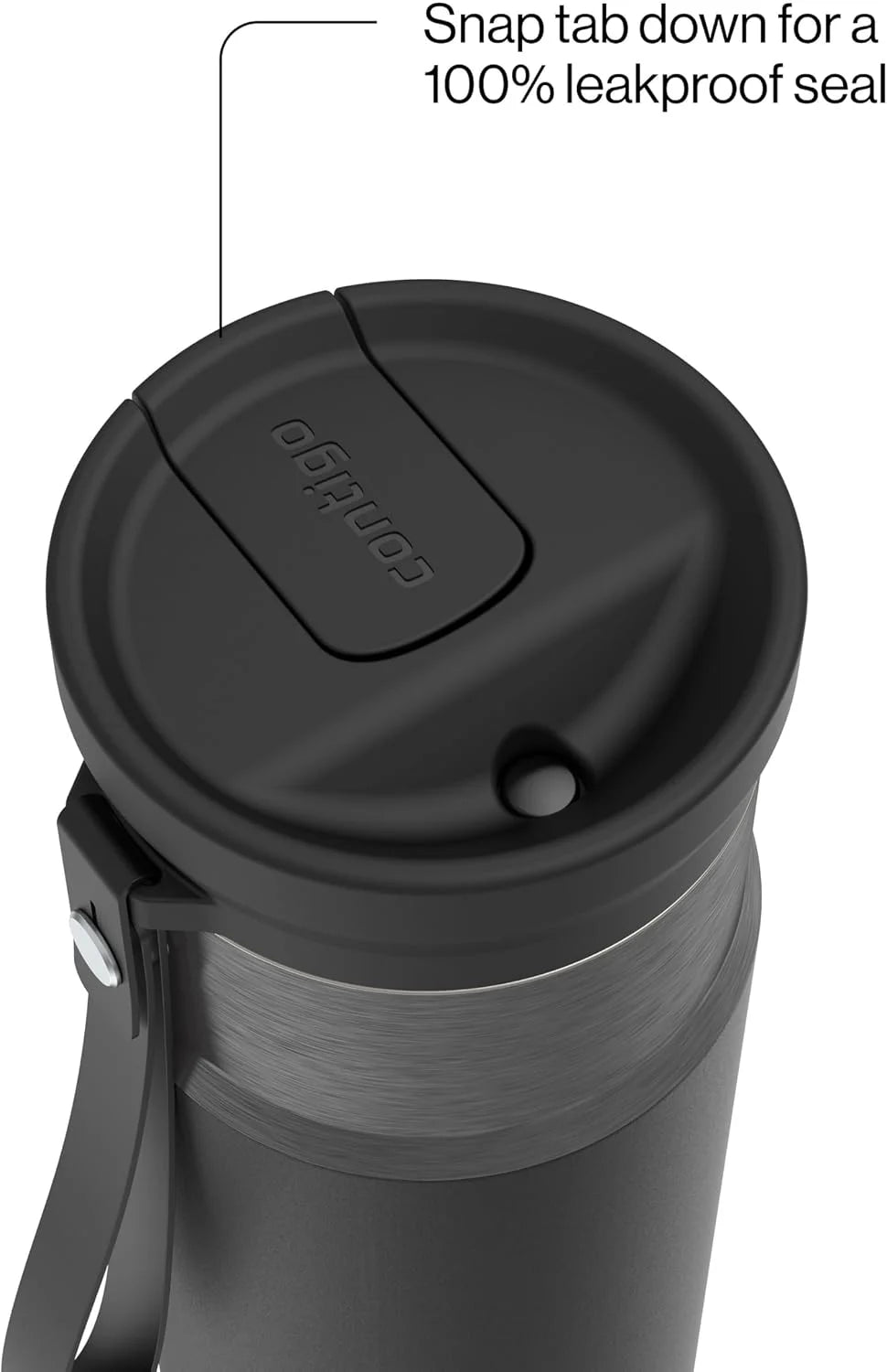 Contigo SnapSeal 24 oz Stainless Steel Vacuum-Insulated Water Bottle with Leakproof AutoClose Lid, Carry Strap & Reusable Straw, BPA-Free & Lead-Free, Dishwasher Safe