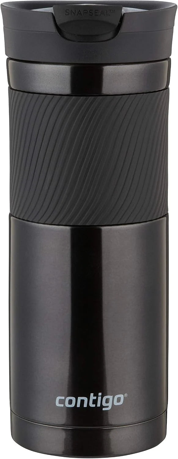 Contigo Byron Snapseal Travel Mug, Stainless Steel Thermal mug, vacuum flask, leakproof tumbler, coffee mug with BPA free Easy-Clean Lid, 470 ml, Vivacious