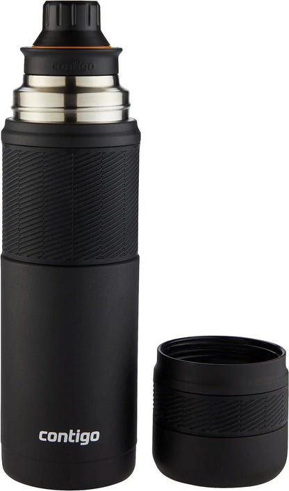 Contigo Thermal Bottle Thermalock, Vacuum Insulated Travel Flask, Thermos Flask for Hot Drinks, up to 35h hot & 60h Cold, Leakproof Coffee Tea Bottle, Stainless Steel Travel Mug