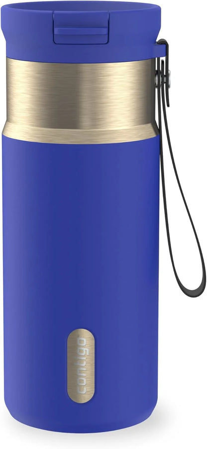 Contigo SnapSeal 24 oz Stainless Steel Vacuum-Insulated Water Bottle with Leakproof AutoClose Lid, Carry Strap & Reusable Straw, BPA-Free & Lead-Free, Dishwasher Safe