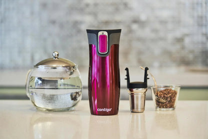 Contigo West Loop Autoseal Travel Mug, Stainless Steel Thermal Mug, Vacuum Flask, Leakproof Tumbler, Coffee Mug with BPA-Free Easy-Clean Lid