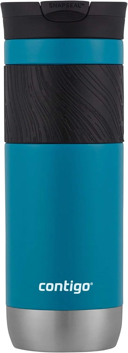 Contigo Byron 2.0 Stainless Steel Travel Mug with SNAPSEAL Lid and Grip 20oz. Juniper