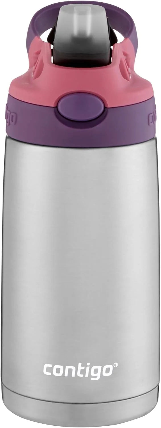 Contigo AUTOSPOUT Water Bottle, 13 oz, Coral Blue/Poppy