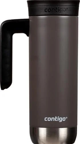 Contigo Superior 2.0 Stainless Steel Travel Mug with Handle Leak-Proof Lid Double-Wall Insulation for Hot & Cold Beverages, 20oz ,Dark Ice, Ideal for Commuting and Travel
